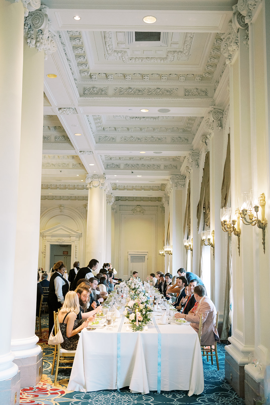 Luxury wedding and rehearsal dinner photography at The Jefferson Hotel in Richmond by a high-end Jefferson Hotel photographer.